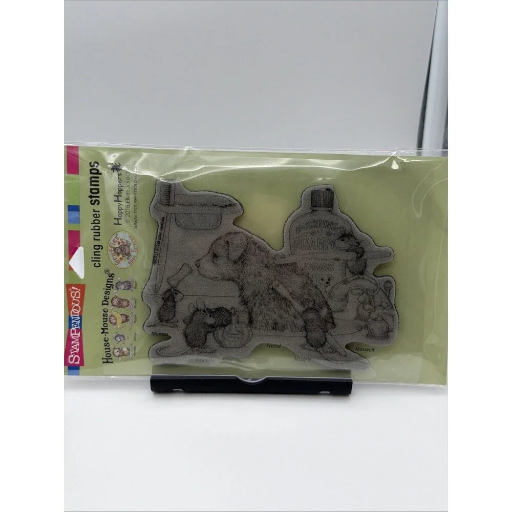Stampendous House Mouse Designs Cling Stamp HMCR31 Dog Wash New puppy
